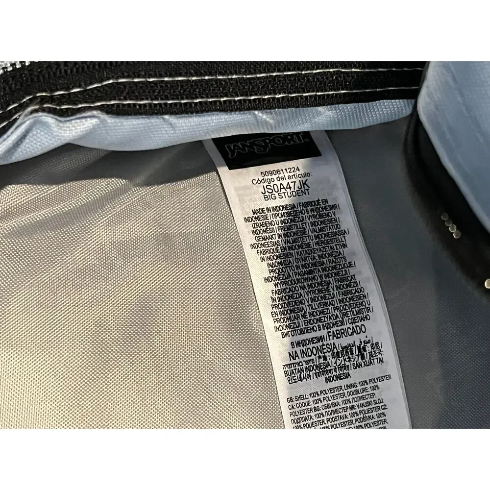JanSport Big Student 3 Section Gray Backpack